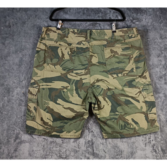 Camouflage Cargo Shorts Men Size 44 Big Tall Tactical Outdoor Grunge Woodland - Picture 3 of 12